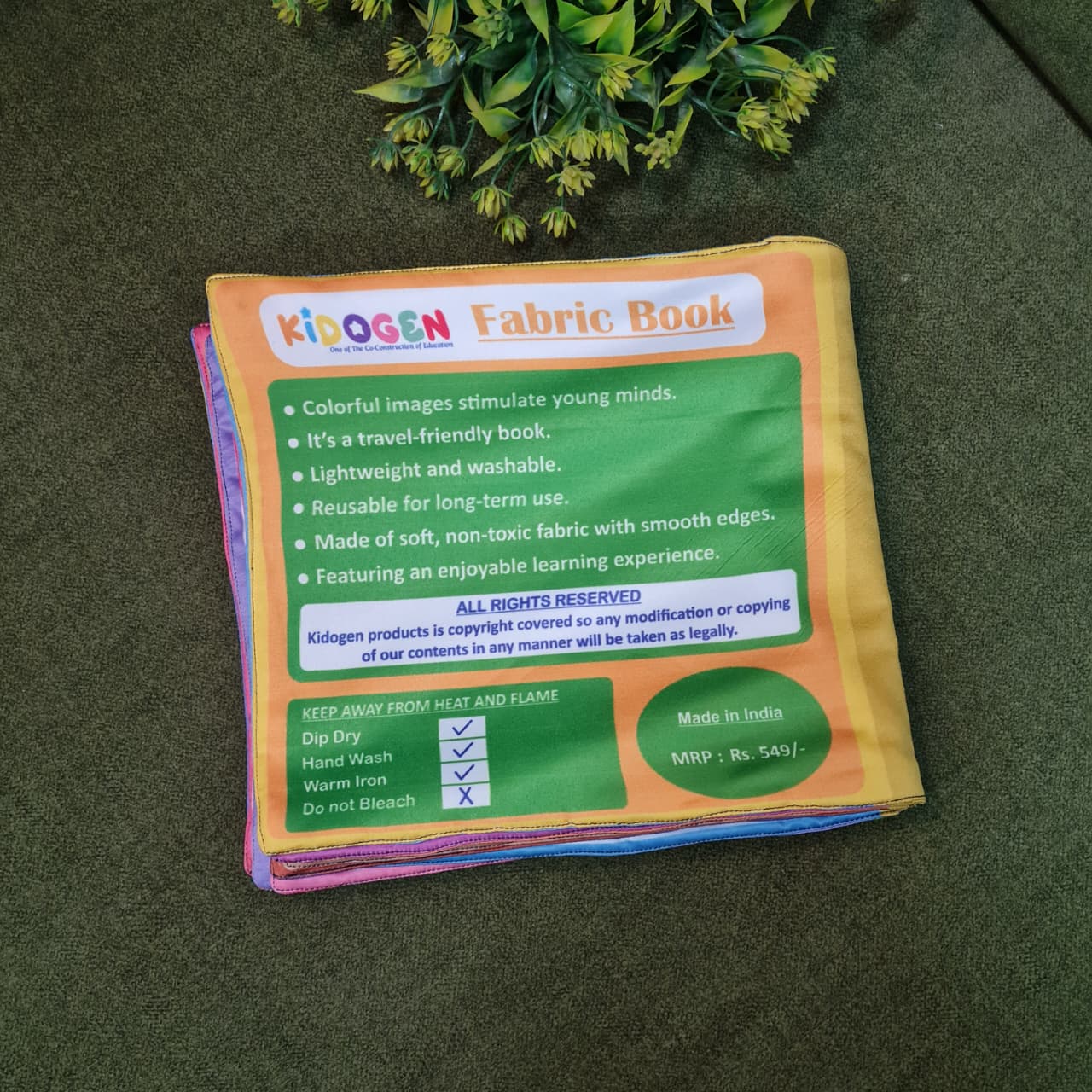 Introduce your little one to a world of fun learning with this colorful Learning toy for kids . Designed to be soft, safe, and interactive, this cloth book helps children learn new concepts while enjoying playtime.